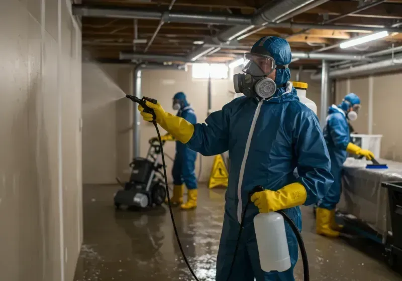 Basement Sanitization and Antimicrobial Treatment process in Woodville, FL